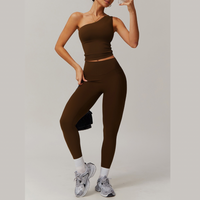 Σετ κολάν με έναν ώμο NANA - Καφέ