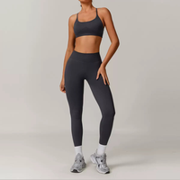 Sleek Sculpting Seamless Legging Set - Dark Grey