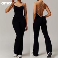 CELIN Sexy Backless Jumpsuit - Black