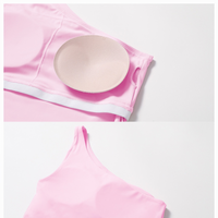 NANA Single Shoulder Top Legging Set - Pink