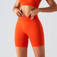 Pantaloncini aderenti con vita sottile e arricciati di alta qualità - Peperoncino piccante