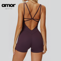 Butterfly-Back Stylish Romper - Old Mauve