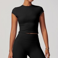 STELLA Premium Short Sleeve Top - Black