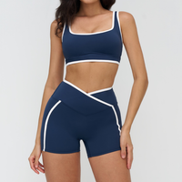 SANDRA Stylish Elegance Short Set - Navy