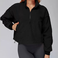 Fluffy Winter Adjustable Fleece Jumper - Black