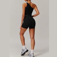 NANA Premium Single Shoulder Short Set - Black