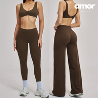 MARGO Sculpting Stylish Legging Set - Coffee