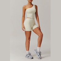 NANA Premium Single Shoulder Short Set - Beige