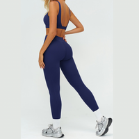SculptFit Sports Bra Scrunch Legging Set - Navy