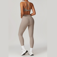 Completo leggings STELLA X-Back Crop Top - Ice Latte