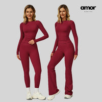NEINEI Autumn Legging Set - Cherry