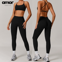 Sleek Sculpting Seamless Legging Set - Black