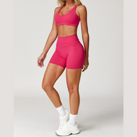 Completo corto STELLA X-Back Crop Top - Rosso Berry