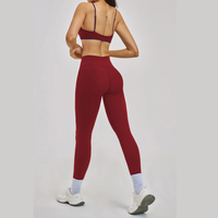 GRACE Stylish Sporty Legging Set - Merlot