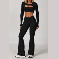 Cici Stylish Long Sleeve Legging Set - Black