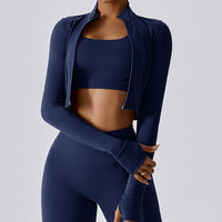 Línea suave nublada - 3pcs azul marino set corto