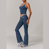 QUEENI Vest Top Legging Set - Blue