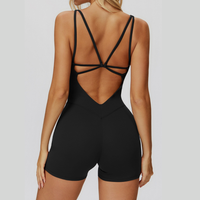 Butterfly-Back Stylish Romper - Black
