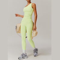 NANA Single Shoulder Top Legging Set - Green