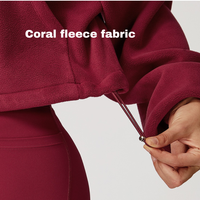 3pcs Coral Fleece Jumper Active Set - Cherry