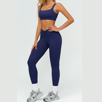 SculptFit Sports Bra Scrunch Legging Set - Navy
