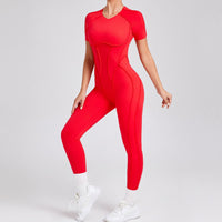 ANNA Scrunch Sexy Jumpsuit - Red