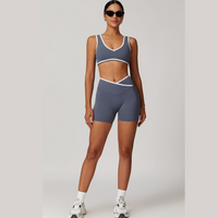 QUEENI Stylish Short Set - Off Purple