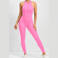 Scrunched Butt Lifting Jumpsuit - Pink