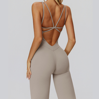 Butterfly-Back Premium Jumpsuit - Beige