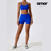 Sino Seamless Stylish Short Set - Electric Blue