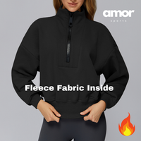 Classic Stylish Big Zip Winter Jumper - Black