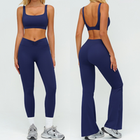 SculptFit Sports Bra Scrunch Legging Set - Navy