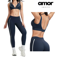 Active Luxe Stylish Legging Set - Navy