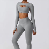 Set morbido e alla moda da 3 pezzi primaverili Cloud - Grigio