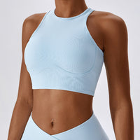 Strong Support Premium Crop Top - Blue