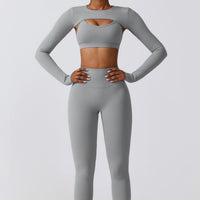 Set morbido e alla moda da 3 pezzi primaverili Cloud - Grigio