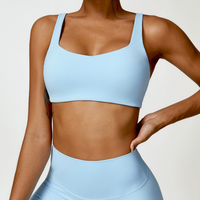 Σχεδιασμός V-Top Κομψό Άνετο Crop Top - Μπλε