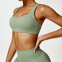 V-Top Design Stylish Comfy Crop Top - Green