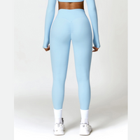 Sexy Style Skinny Scrunched Legging - Blu