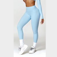 Sexy Style Skinny Scrunched Legging - Blu