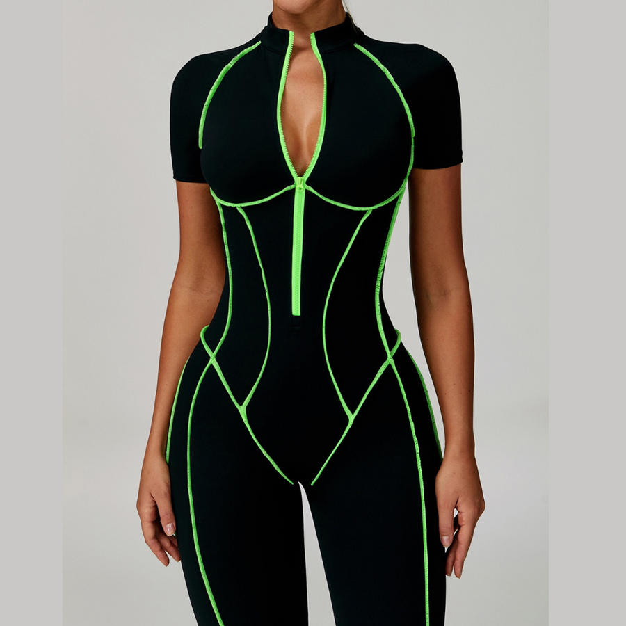 ENA Premium Jumpsuit- Black Green