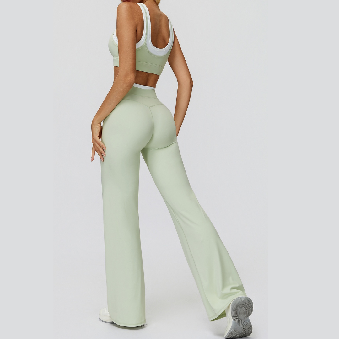 AQUA Stylish 2pcs Legging Set - Green