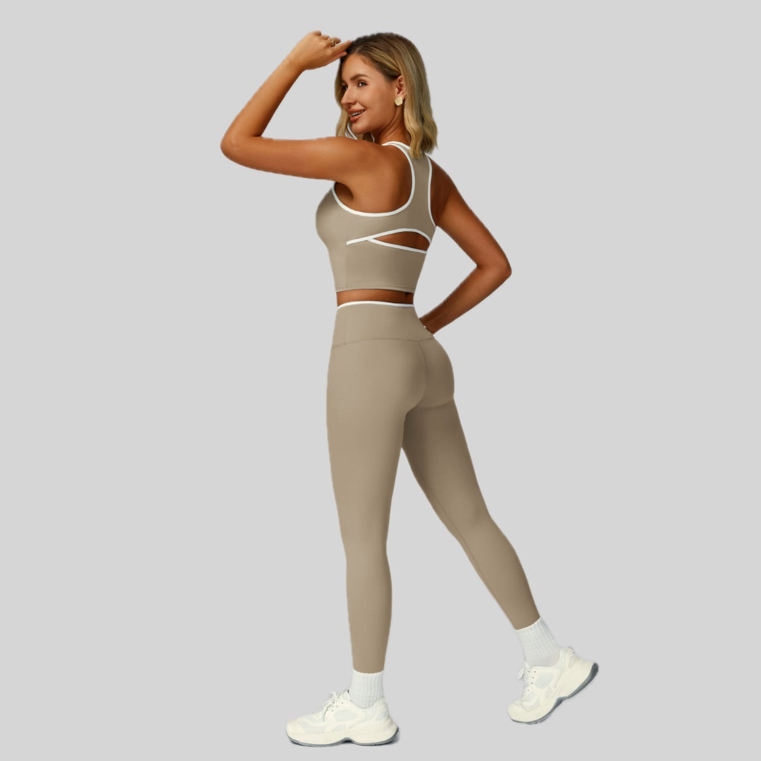 ALIN Stylish Classic Legging Set - Grey Olive
