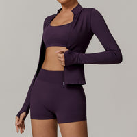 Sino Seamless 3pcs Short Set - Purple