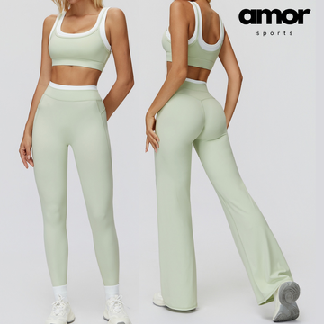 AQUA Stylish 2pcs Legging Set - Green