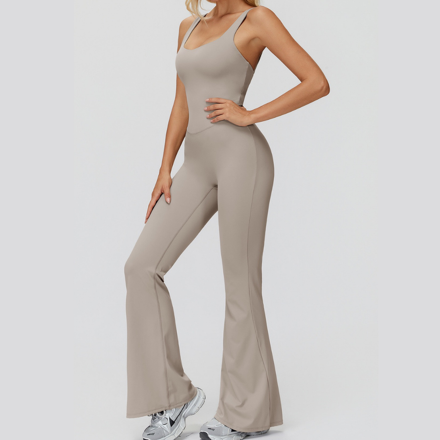 Butterfly-Back Premium Jumpsuit - Beige