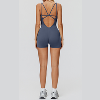 Butterfly-Back Stylish Romper - Navy