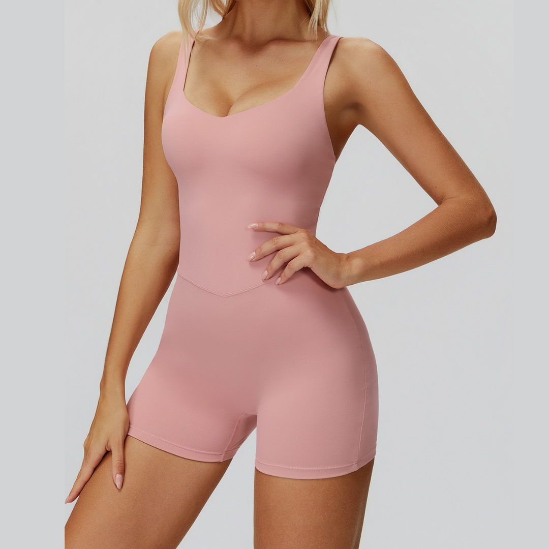 Butterfly-Back Stylish Romper - Pink