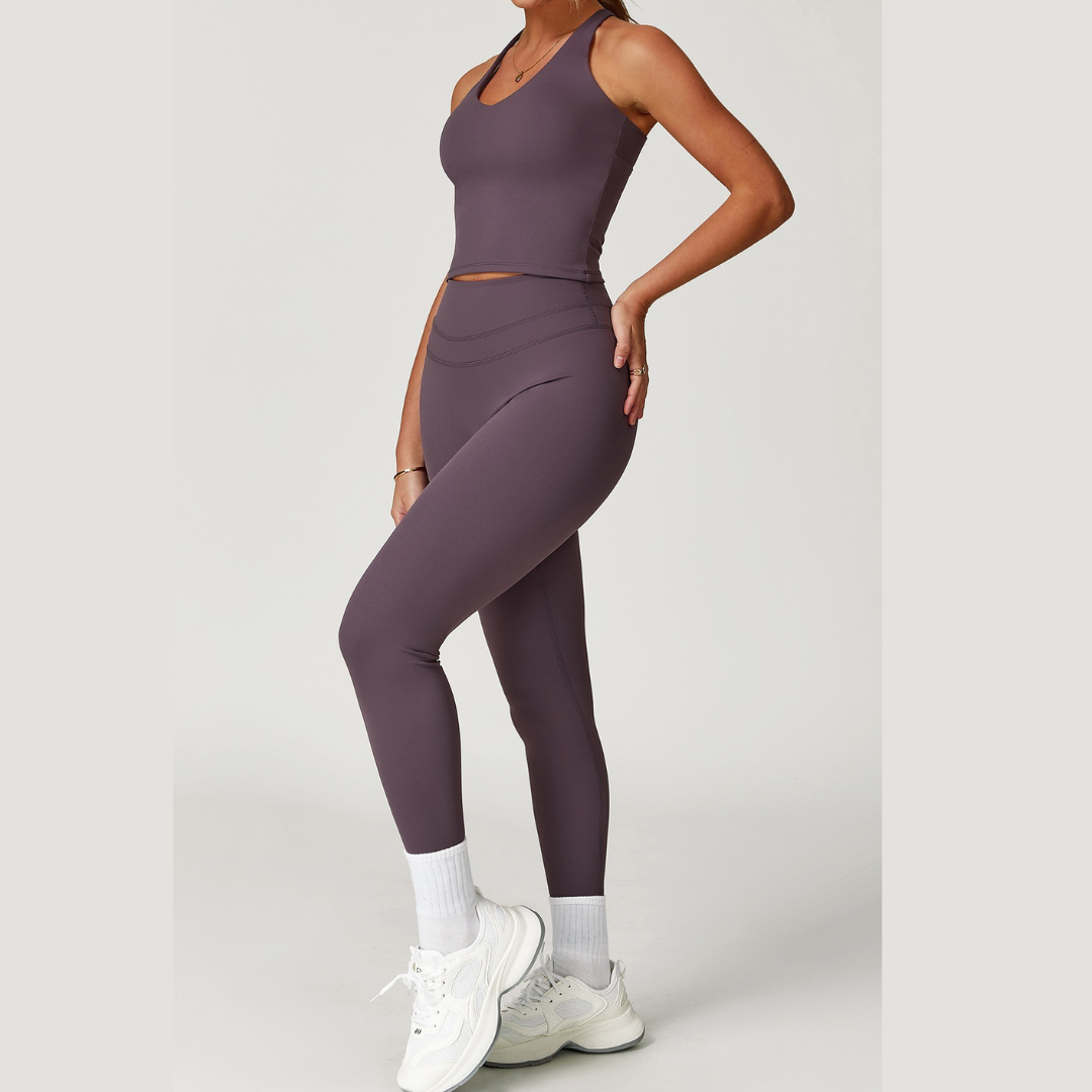 STELLA Vest Top Legging Set - Foggy Purple