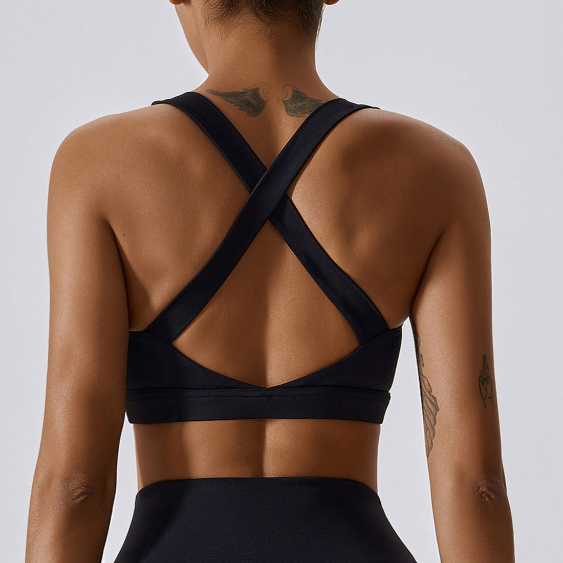 X -Back Line Skinny Legging Set - Black